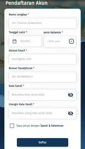 Isi Data Identitas Secara Lengkap