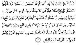 Surat Al-Baqarah Ayat 196