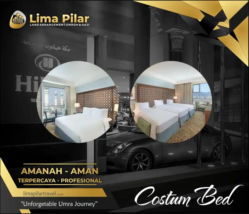 Costum Bed Hotel Mekah Madinah
