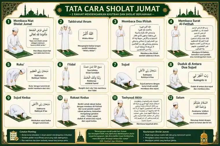 Gerakan Sholat Jumat Sempurna Gerakan Sholat Jumat Sempurna Laki-laki