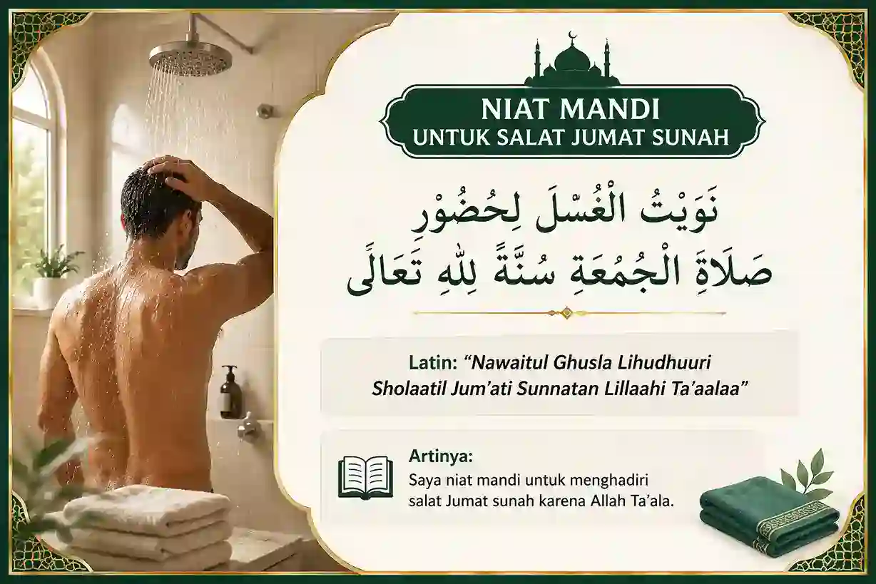 Niat Mandi Jumat Beserta Artinya